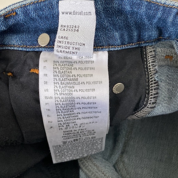 Diesel Jeans D Clayre Bootcut Low Waist Jeans with Studded Details NWT - Picture 13 of 15